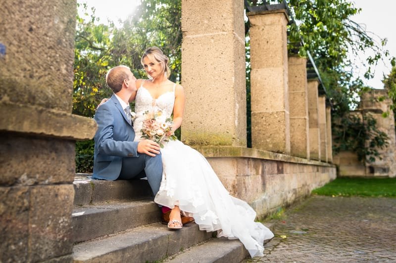Couple portrait of Nicole and Jan at sunset
